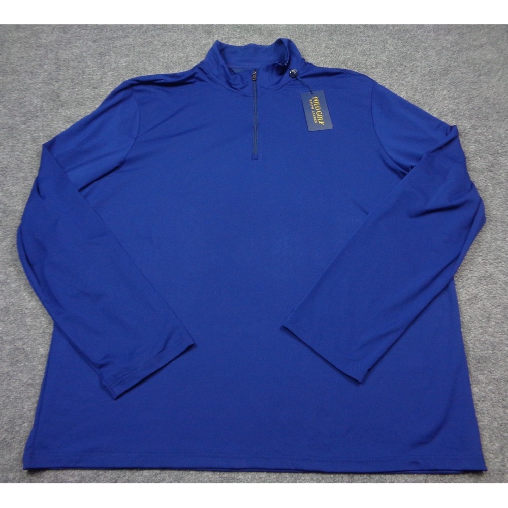 Polo Ralph Lauren Performance Quarter-Zip Mens Size 2XL Blue Pullover NWT Golf - Picture 1 of 12